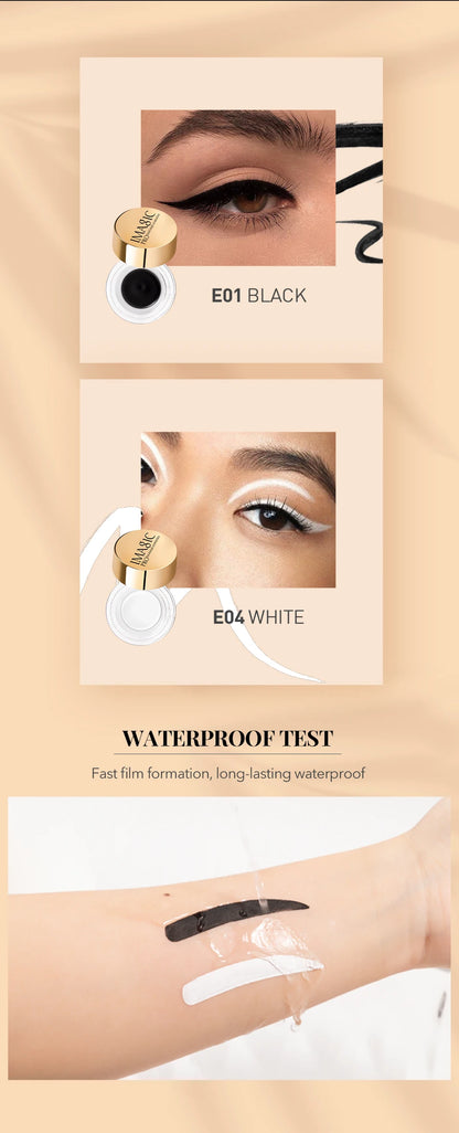 3-Color Gel Eyeliner Waterproof Quick Dry Long-Lasting