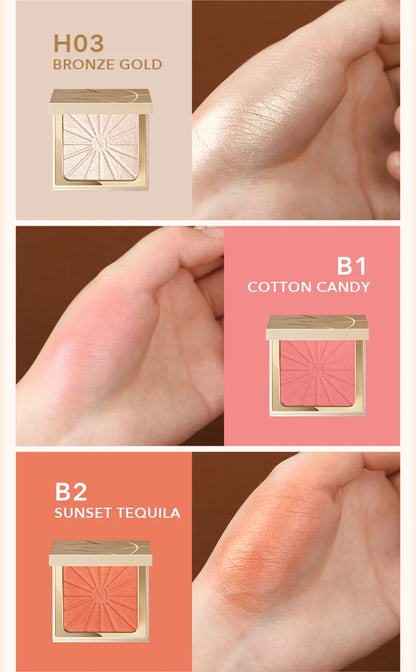 Brightening Highlighter&Cheek Blush Palette 8-Color