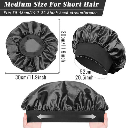 1pcs Soft Silk Satin Lined Bonnet Large Satin Hair Bonnet