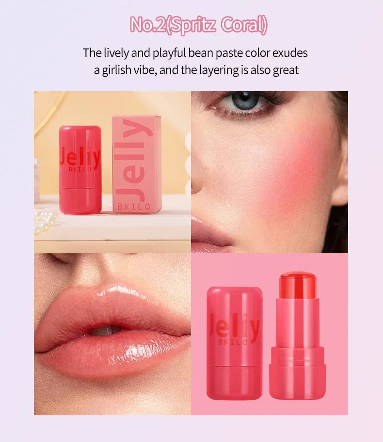 4pcs Set Jelly Cheek Blush Tint 3-in-1