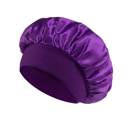 1pcs Soft Silk Satin Lined Bonnet Large Satin Hair Bonnet