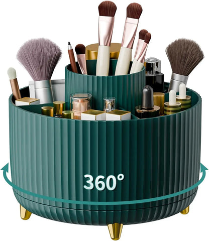 Makeup Brush Holder Organizer 5 Slot 360° Rotating