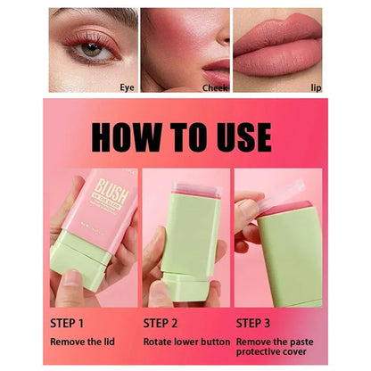 Cheek 3-in-1 Lip Tinted Moistured Blush Stick