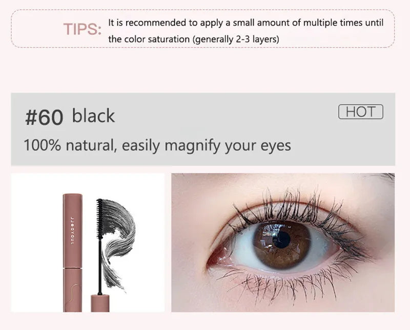 Mascara Eyelash Primer Waterproof Dense Curl Manga Eyes Lash