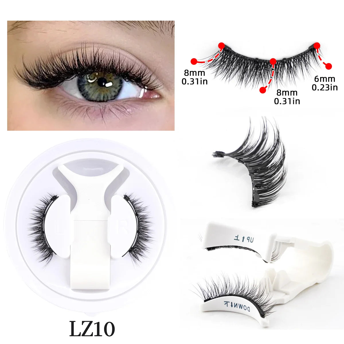 Hot 1 Pair Magnetic Eyelashes