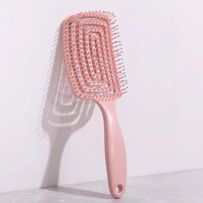 1Pcs Elastic Massage Comb Hollow Out Hair Brush Scalp Massage