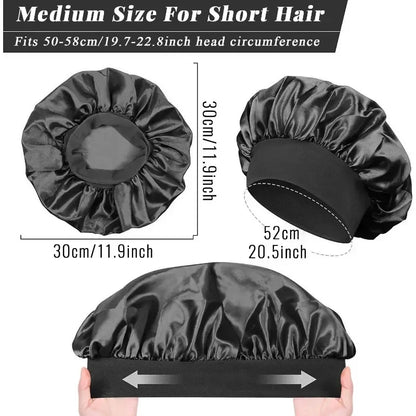 1pcs Soft Silk Satin Lined Bonnet Large Satin Hair Bonnet