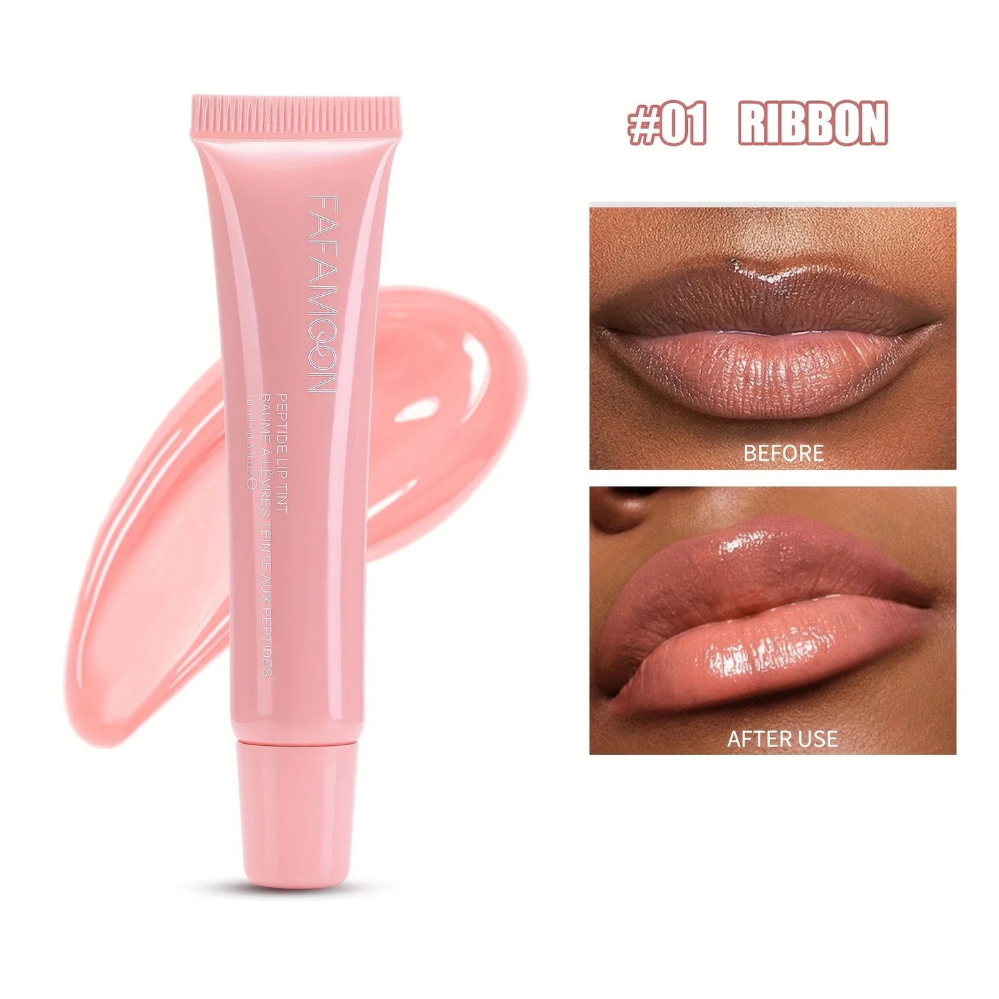 5-color glossy lip balm, moisturizing, hydrating and lightening lip lines