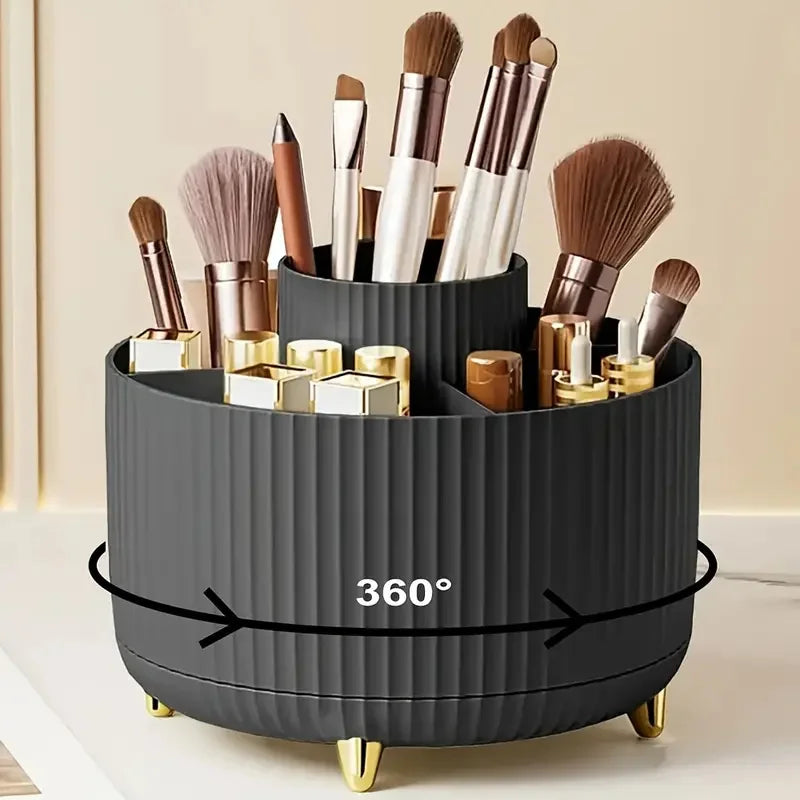 Makeup Brush Holder Organizer 5 Slot 360° Rotating