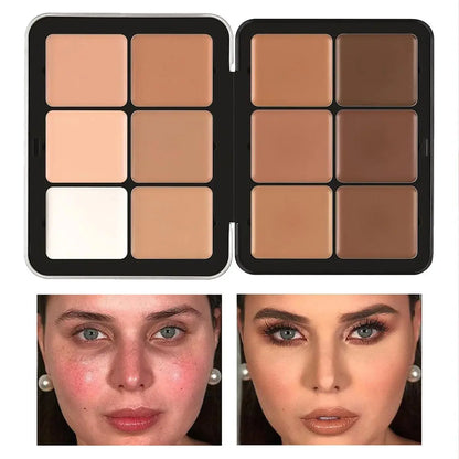 12-Color Concealer & Contour Makeup Palette Creamy