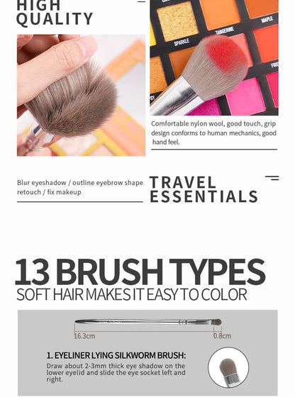 13pc Makeup Brushes Set