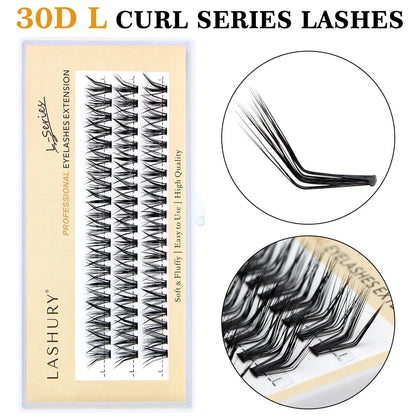 New 60pcs 30D L Curl Cluster Eyelash Extension