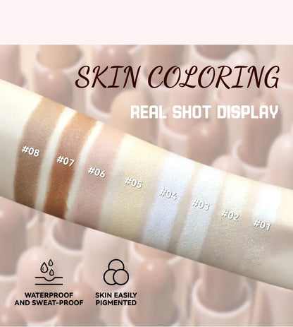 8 Color High Gloss Pearl Contouring Stick Face