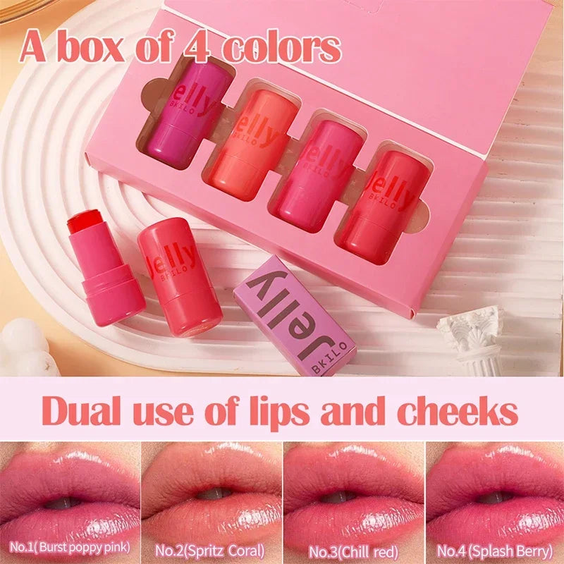 4pcs Set Jelly Cheek Blush Tint 3-in-1