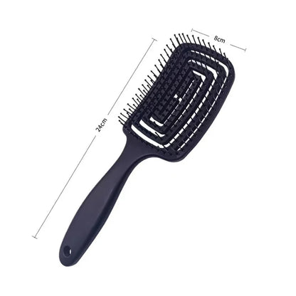 1Pcs Elastic Massage Comb Hollow Out Hair Brush Scalp Massage