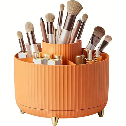 Makeup Brush Holder Organizer 5 Slot 360° Rotating