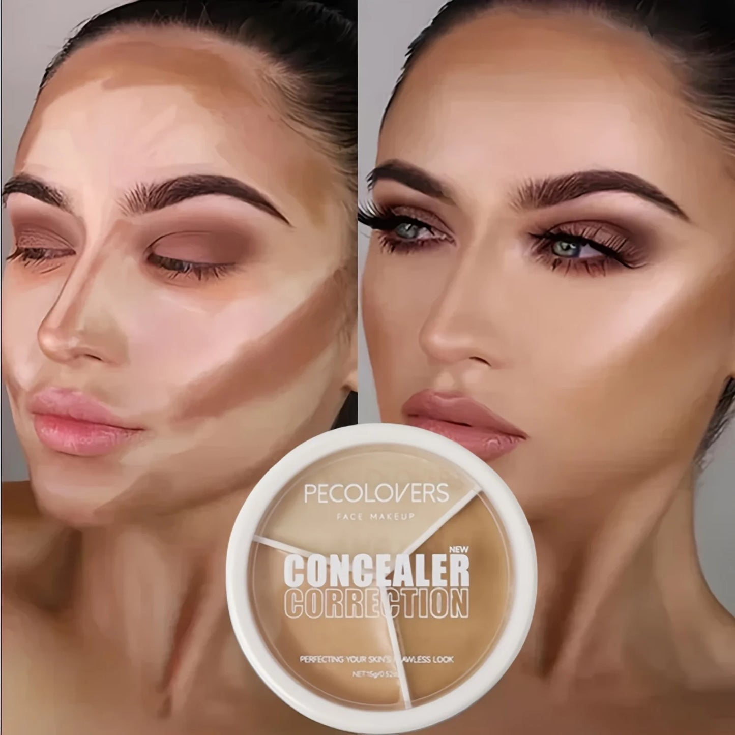 1pc Concealer Palette Cream Waterproof Long Lasting