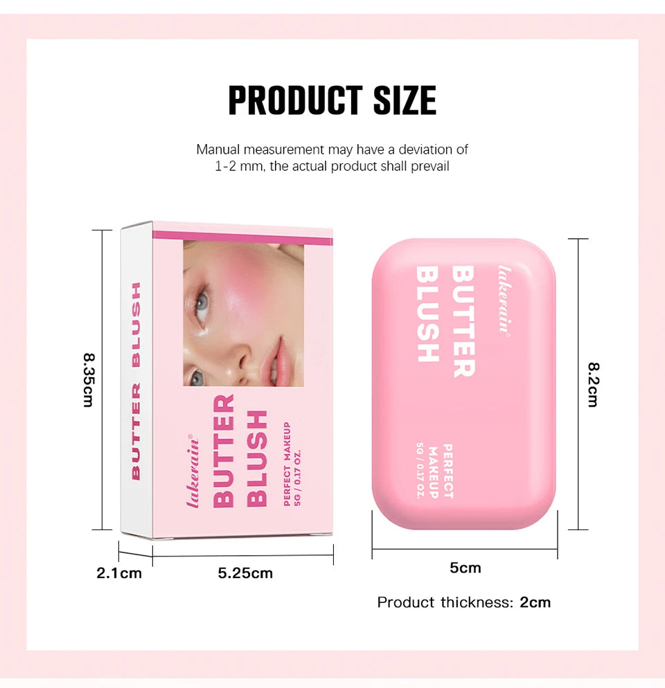 Butter Blush Single Color Matte Natural Cheek Tint Waterproof