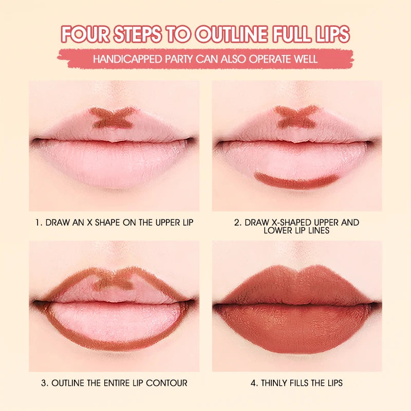 8Colors/Kit Lip Liner Pencil Nude Matte