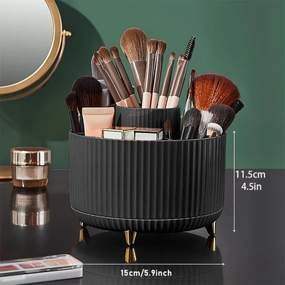 Makeup Brush Holder Organizer 5 Slot 360° Rotating