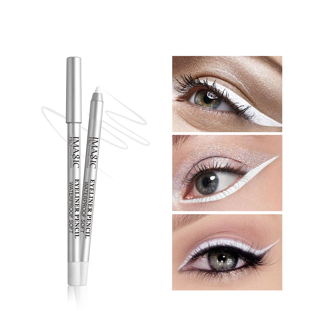 Black/White Eyeliner Waterproof Long-lasting Fast Dry