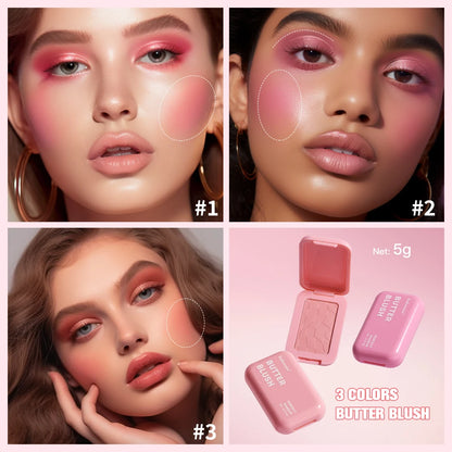 Butter Blush Single Color Matte Natural Cheek Tint Waterproof