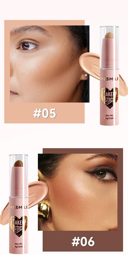 8 Color High Gloss Pearl Contouring Stick Face