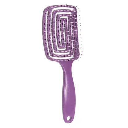 1Pcs Elastic Massage Comb Hollow Out Hair Brush Scalp Massage