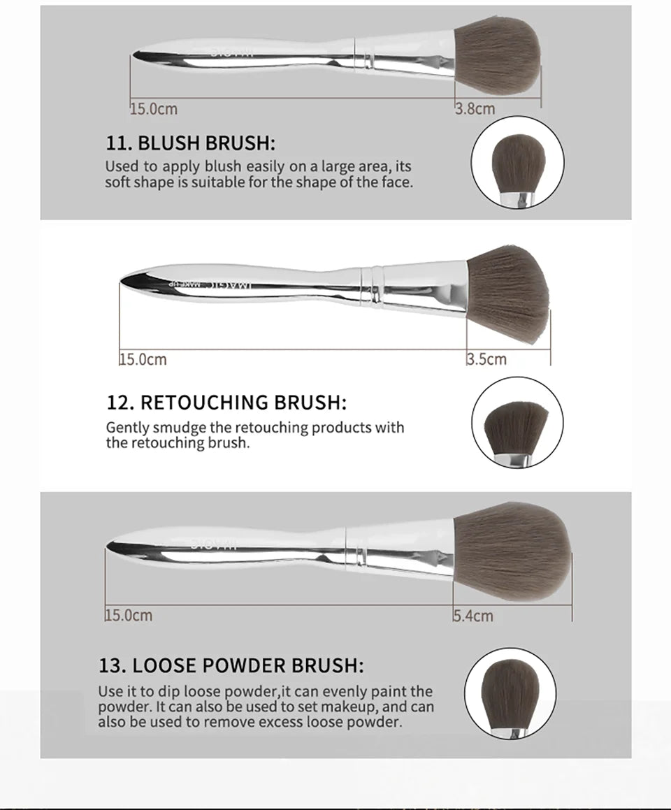 13pc Makeup Brushes Set