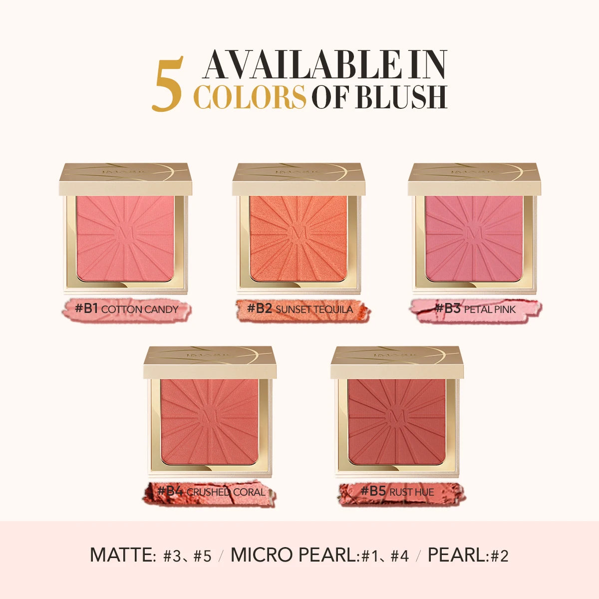 Brightening Highlighter&Cheek Blush Palette 8-Color