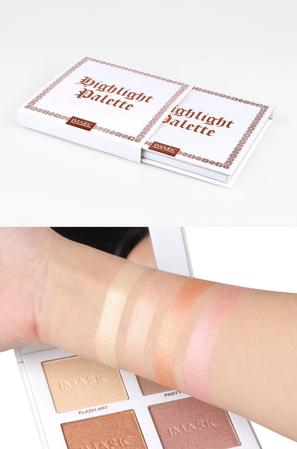 4-Color Highlighter & Contouring For Face Bronzer