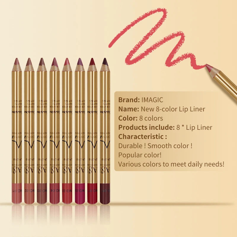 8Colors/Kit Lip Liner Pencil Nude Matte