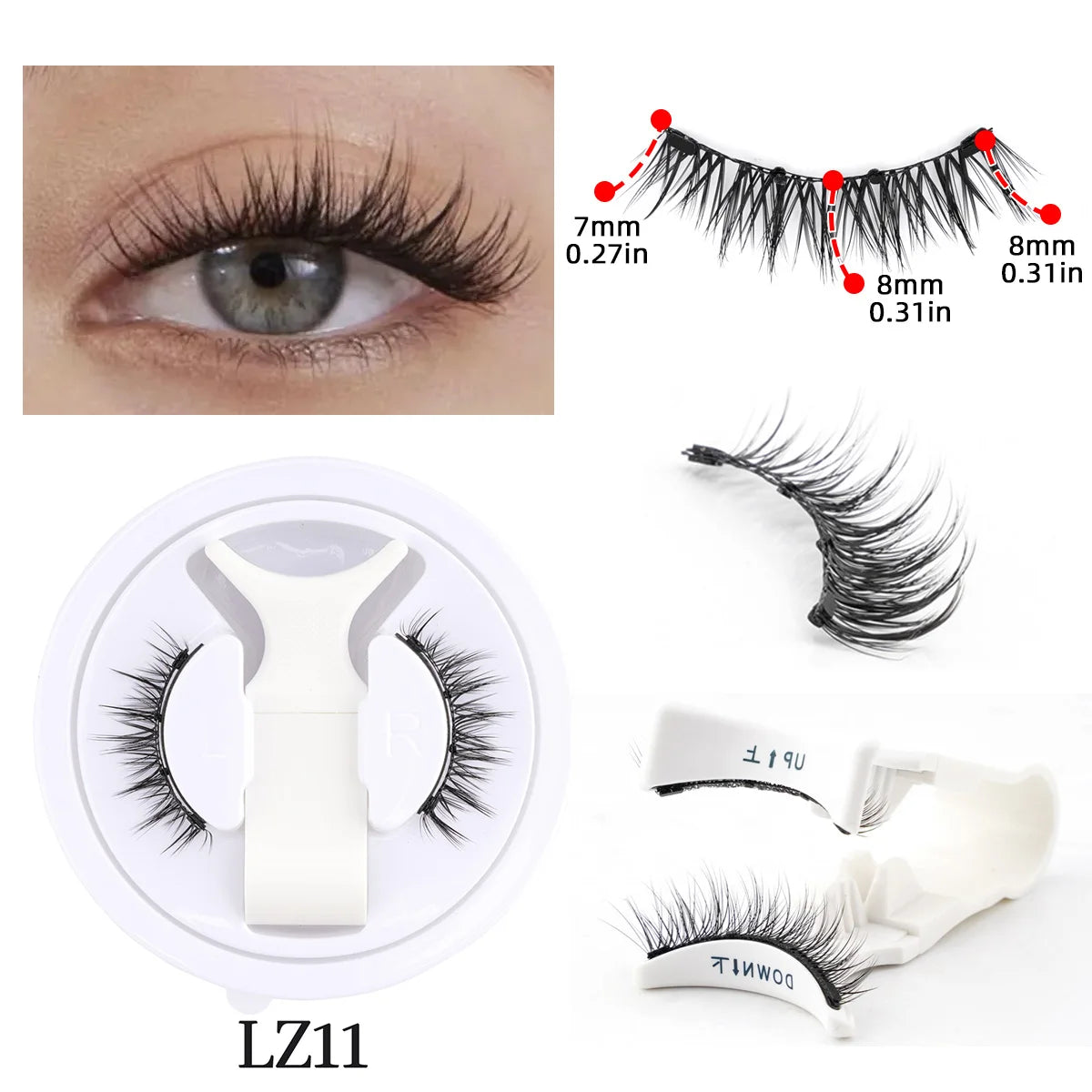 Hot 1 Pair Magnetic Eyelashes