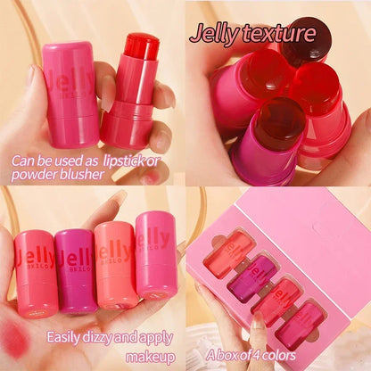 4pcs Set Jelly Cheek Blush Tint 3-in-1