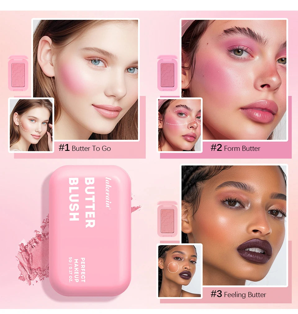 Butter Blush Single Color Matte Natural Cheek Tint Waterproof