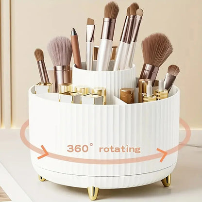 Makeup Brush Holder Organizer 5 Slot 360° Rotating