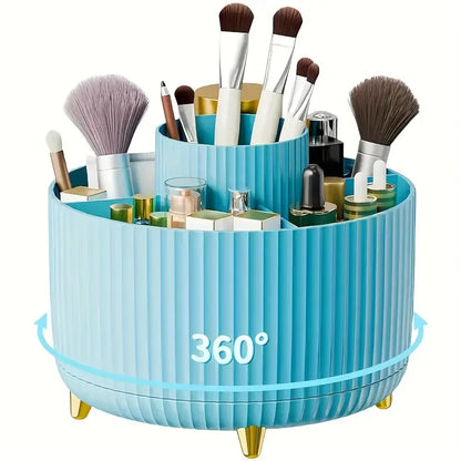 Makeup Brush Holder Organizer 5 Slot 360° Rotating