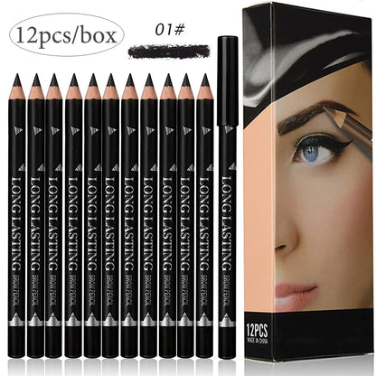 6/12Pcs Eye Brow Pencil Waterproof Professional