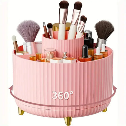 Makeup Brush Holder Organizer 5 Slot 360° Rotating