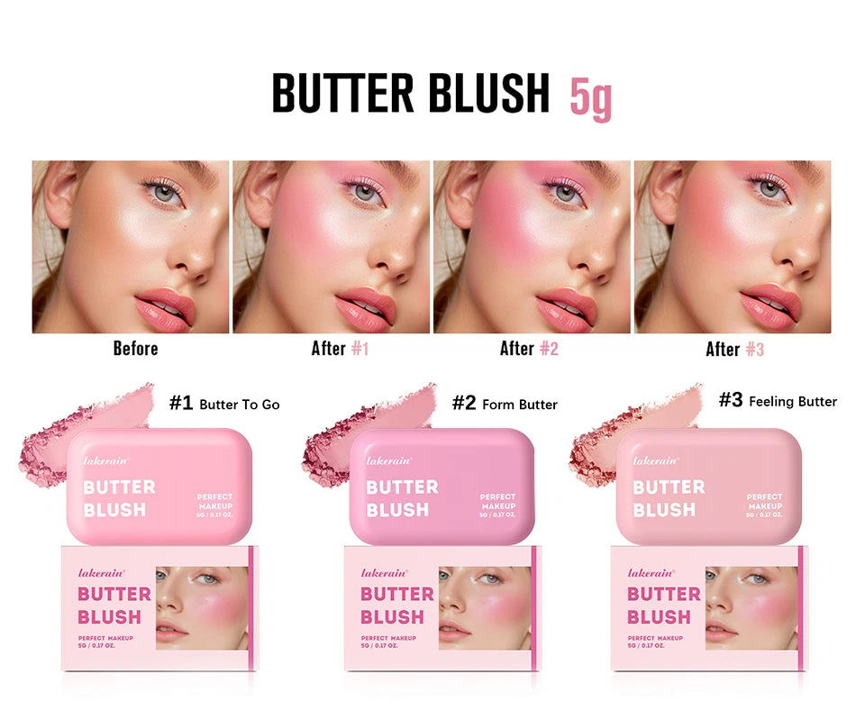 Butter Blush Single Color Matte Natural Cheek Tint Waterproof