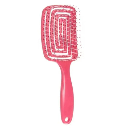 1Pcs Elastic Massage Comb Hollow Out Hair Brush Scalp Massage