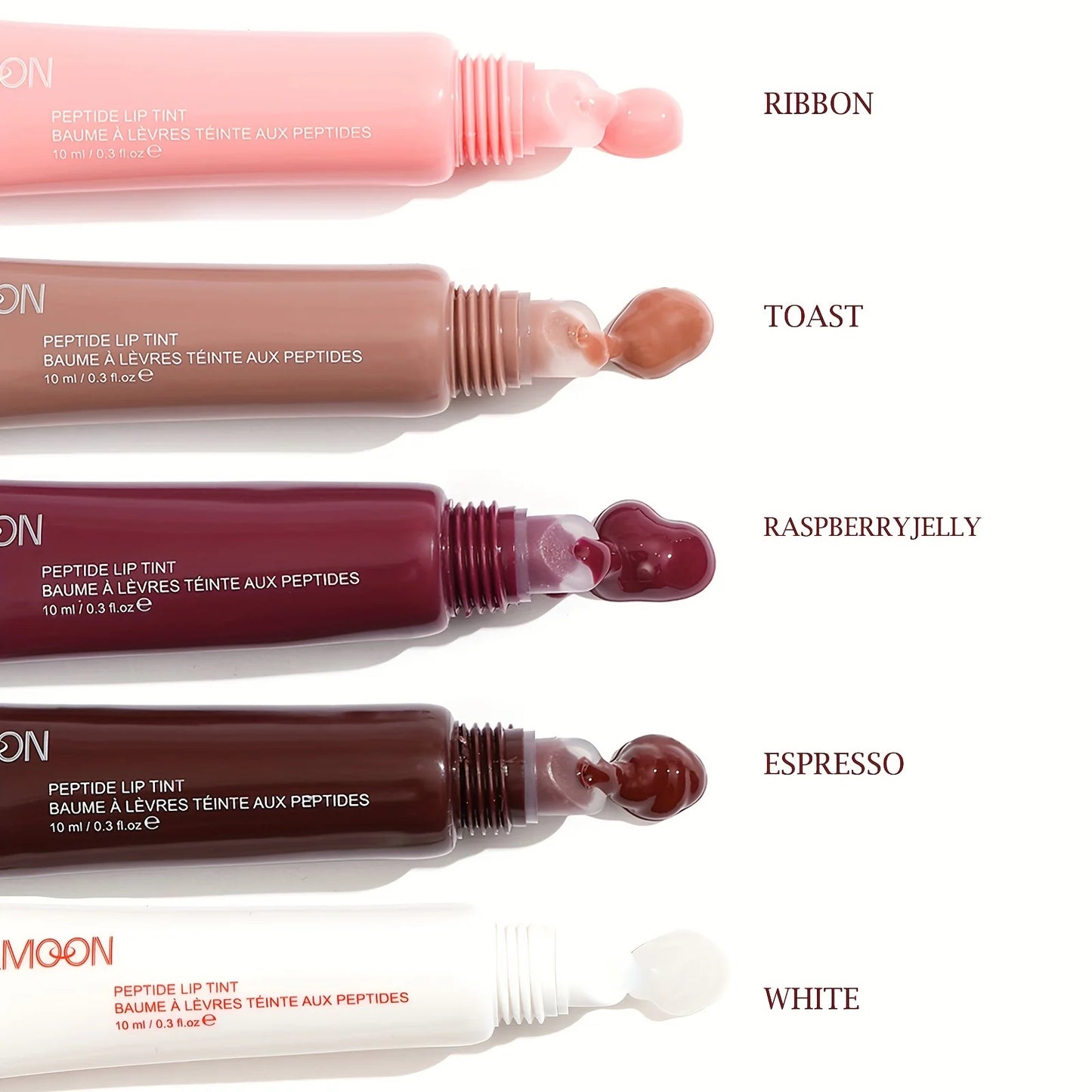 5-color glossy lip balm, moisturizing, hydrating and lightening lip lines