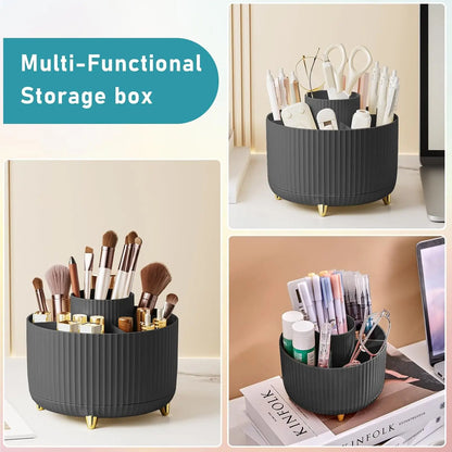 Makeup Brush Holder Organizer 5 Slot 360° Rotating